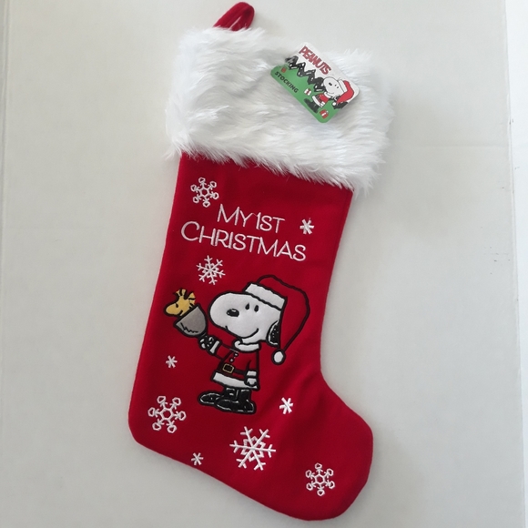 Peanuts Other - (New) My First Christmas Snoopy Stocking